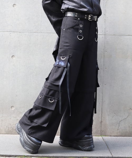 REZEN（リゼン）の「彼岸花×鬼火２ＷＡＹパンツ（その他パンツ・メンズ・ローズ/ブルーパープル/ライトグレー・SMALL/MEDIUM）」の5枚目の写真