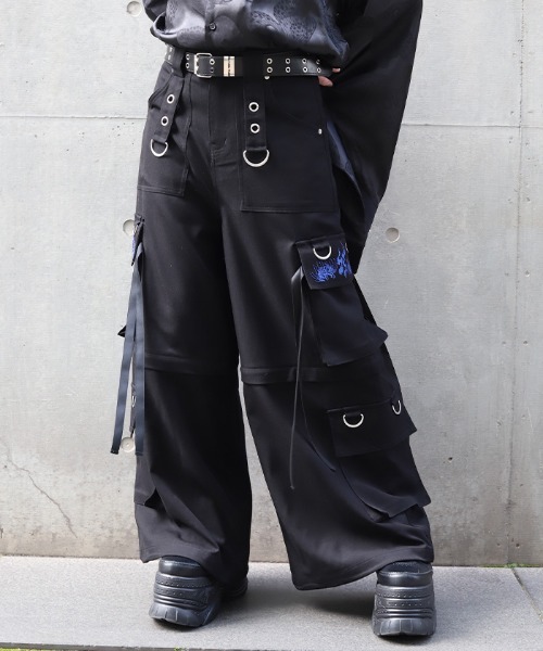 REZEN（リゼン）の「彼岸花×鬼火２ＷＡＹパンツ（その他パンツ・メンズ・ローズ/ブルーパープル/ライトグレー・SMALL/MEDIUM）」の4枚目の写真