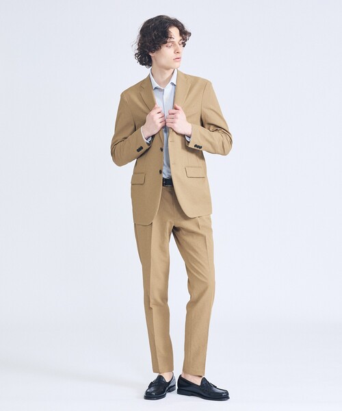 ABAHOUSE（アバハウス）の「【ON/OFF兼用】ストライプ＆デニムライク　360°ストレッチ ワイドカラーシャツ / FLEX SHIRTS（シャツ/ブラウス・メンズ・ホワイト/サックスブルー/インディゴブルー・46/48/44/50）」の14枚目の写真