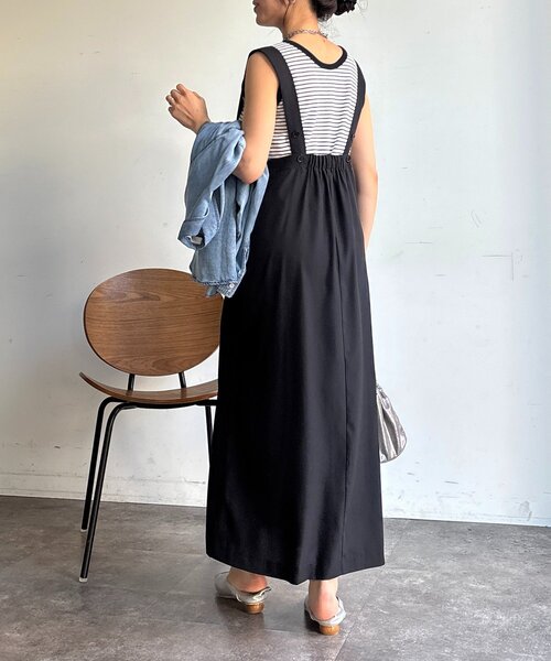 un dix cors（アンディコール）の「フロントタックジャンスカ（ワンピース・レディース・ブラック/オリーブ/イエロー・FREE）」の13枚目の写真