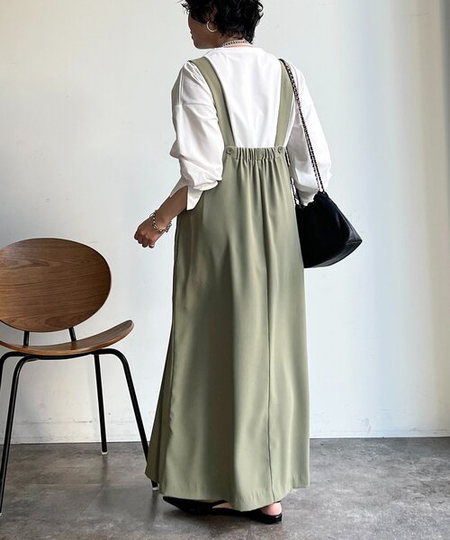 un dix cors（アンディコール）の「フロントタックジャンスカ（ワンピース・レディース・ブラック/オリーブ/イエロー・FREE）」の16枚目の写真