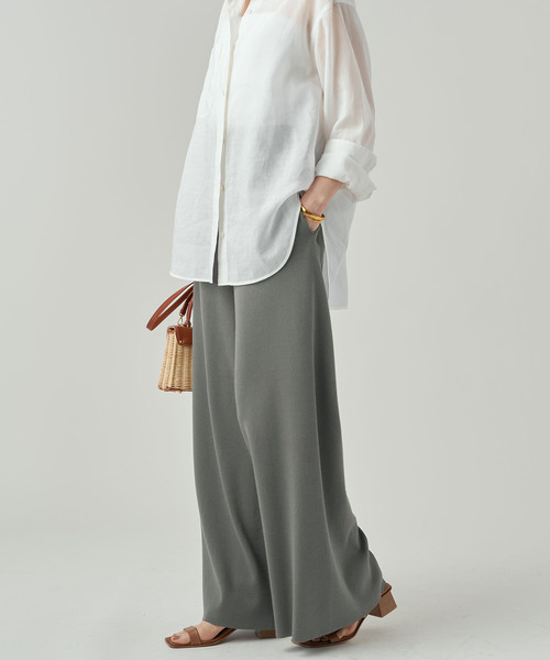 VERMEIL par iena（ヴェルメイユパーイエナ）の「ニットパンツ（その他パンツ・レディース・ブラック/チャコールグレー・38/36）」の2枚目の写真