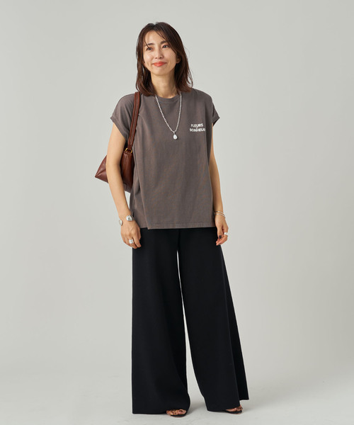 VERMEIL par iena（ヴェルメイユパーイエナ）の「ニットパンツ（その他パンツ・レディース・ブラック/チャコールグレー・38/36）」の3枚目の写真