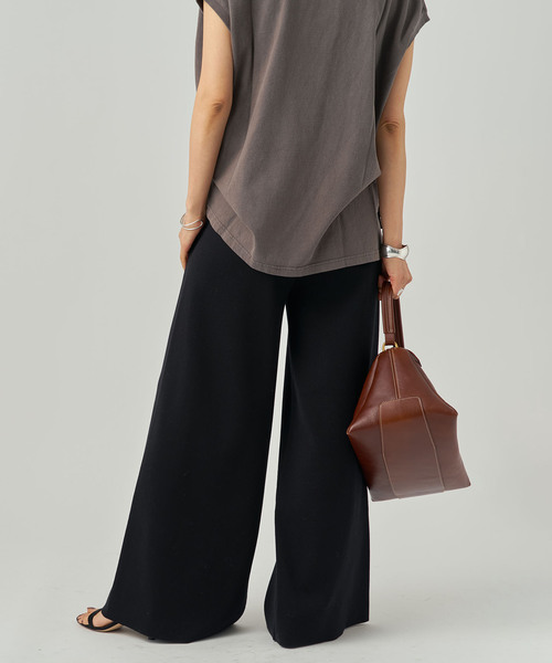 VERMEIL par iena（ヴェルメイユパーイエナ）の「ニットパンツ（その他パンツ・レディース・ブラック/チャコールグレー・38/36）」の9枚目の写真