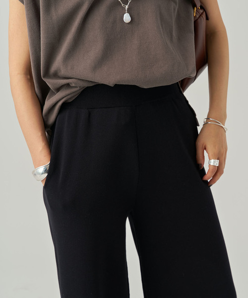 VERMEIL par iena（ヴェルメイユパーイエナ）の「ニットパンツ（その他パンツ・レディース・ブラック/チャコールグレー・38/36）」の11枚目の写真