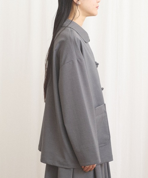 fig London(フィグロンドン)の「standard knot button jacket(テーラードジャケット・レディース・チャコールグレー/グレー・FREE)」の14枚目の写真