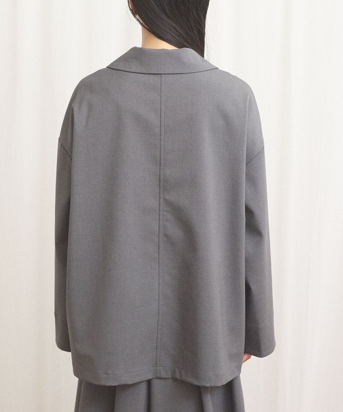 fig London(フィグロンドン)の「standard knot button jacket(テーラードジャケット・レディース・チャコールグレー/グレー・FREE)」の13枚目の写真
