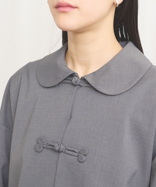 fig London(フィグロンドン)の「standard knot button jacket(テーラードジャケット・レディース・チャコールグレー/グレー・FREE)」の12枚目の写真