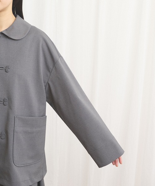 fig London(フィグロンドン)の「standard knot button jacket(テーラードジャケット・レディース・チャコールグレー/グレー・FREE)」の11枚目の写真