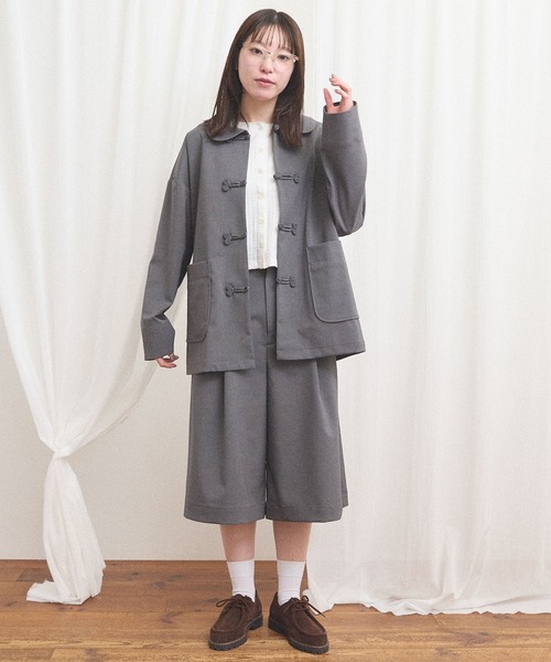 fig London(フィグロンドン)の「standard knot button jacket(テーラードジャケット・レディース・チャコールグレー/グレー・FREE)」の20枚目の写真