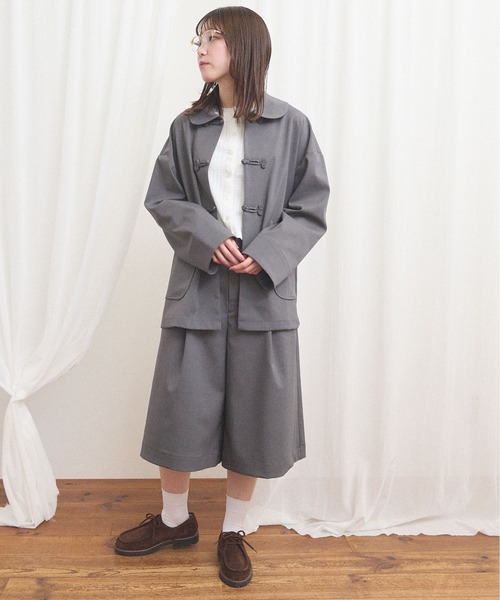 fig London(フィグロンドン)の「standard knot button jacket(テーラードジャケット・レディース・チャコールグレー/グレー・FREE)」の17枚目の写真