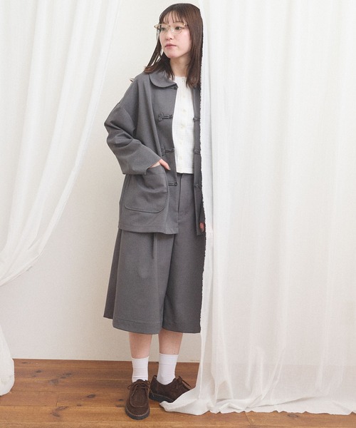 fig London(フィグロンドン)の「standard knot button jacket(テーラードジャケット・レディース・チャコールグレー/グレー・FREE)」の16枚目の写真