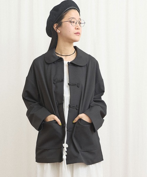 fig London(フィグロンドン)の「standard knot button jacket(テーラードジャケット・レディース・チャコールグレー/グレー・FREE)」の4枚目の写真