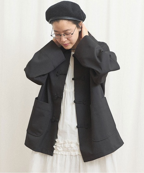 fig London(フィグロンドン)の「standard knot button jacket(テーラードジャケット・レディース・チャコールグレー/グレー・FREE)」の3枚目の写真