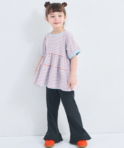 pairmanon(ペアマノン)の「【綿100%】ガールズ ハートタグ付き ボーダーティアード半袖Tシャツ(Tシャツ/カットソー・キッズ・ピンク系その他/ホワイト系その他/ブルー系その他/グリーン系その他/ピンク系その他2・100/110/120/130/140/150/90)」の17枚目の写真