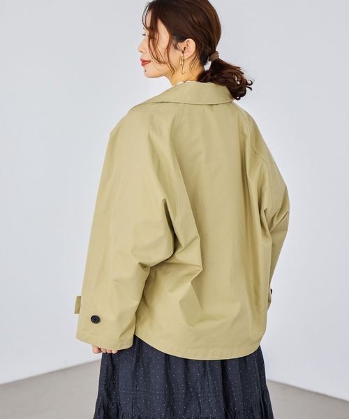 studio CLIP（スタディオクリップ）の「ドルマンショートブルゾン（ブルゾン・レディース・ネイビー/ベージュ・FREE）」の6枚目の写真