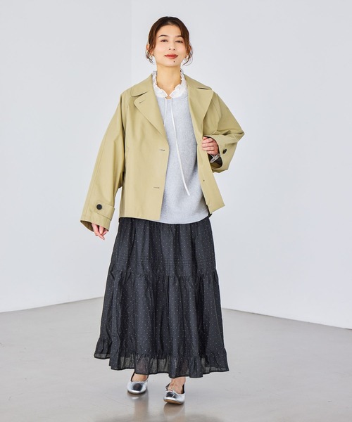 studio CLIP（スタディオクリップ）の「ドルマンショートブルゾン（ブルゾン・レディース・ネイビー/ベージュ・FREE）」の7枚目の写真