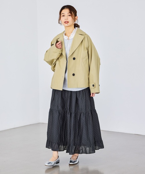 studio CLIP（スタディオクリップ）の「ドルマンショートブルゾン（ブルゾン・レディース・ネイビー/ベージュ・FREE）」の8枚目の写真