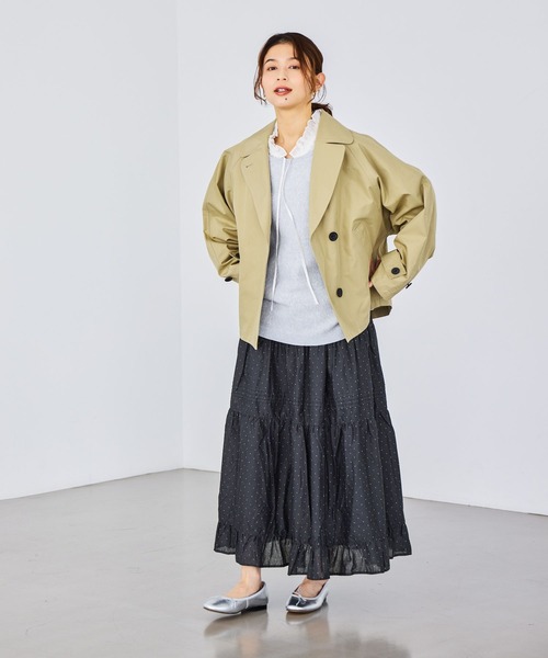 studio CLIP（スタディオクリップ）の「ドルマンショートブルゾン（ブルゾン・レディース・ネイビー/ベージュ・FREE）」の9枚目の写真