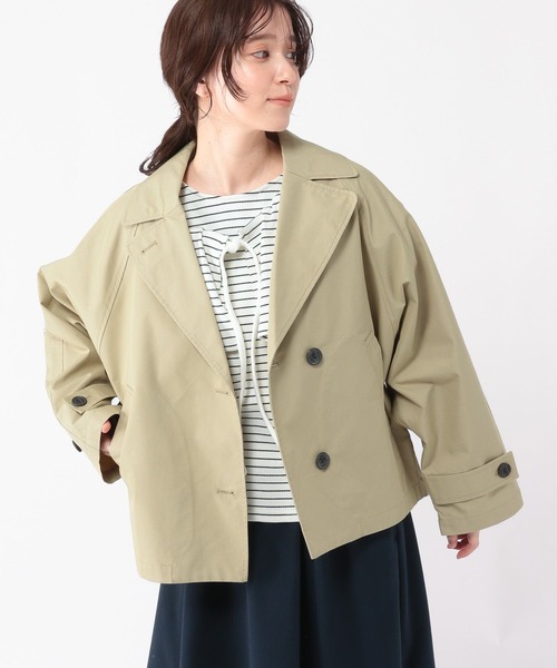 studio CLIP（スタディオクリップ）の「ドルマンショートブルゾン（ブルゾン・レディース・ネイビー/ベージュ・FREE）」の12枚目の写真