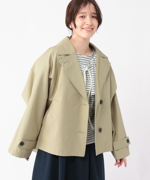 studio CLIP（スタディオクリップ）の「ドルマンショートブルゾン（ブルゾン・レディース・ネイビー/ベージュ・FREE）」の14枚目の写真