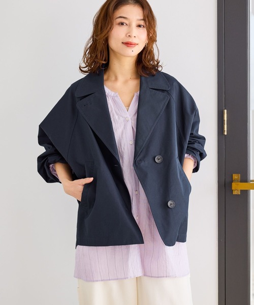 studio CLIP（スタディオクリップ）の「ドルマンショートブルゾン（ブルゾン・レディース・ネイビー/ベージュ・FREE）」の18枚目の写真