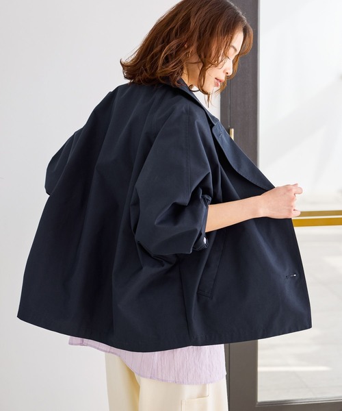 studio CLIP（スタディオクリップ）の「ドルマンショートブルゾン（ブルゾン・レディース・ネイビー/ベージュ・FREE）」の20枚目の写真