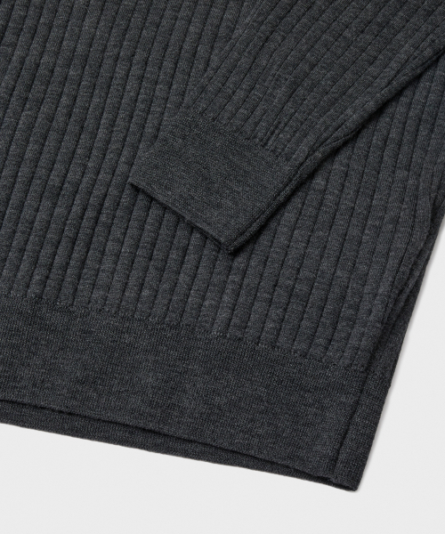 BRANDED（ブランデッド）の「GRACE MERINO WOOL POLO KNIT [CHARCOAL]（ニット/セーター・メンズ・その他・MEDIUM/LARGE/X-LARGE）」の4枚目の写真
