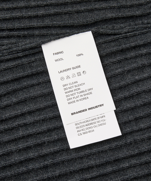 BRANDED（ブランデッド）の「GRACE MERINO WOOL POLO KNIT [CHARCOAL]（ニット/セーター・メンズ・その他・MEDIUM/LARGE/X-LARGE）」の6枚目の写真