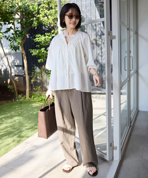 SLOBE IENA(スローブイエナ)の「《セットアップ対応可》リネン混パンツ(その他パンツ・レディース・ブラック/カーキ・36/38)」の12枚目の写真