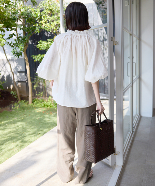 SLOBE IENA(スローブイエナ)の「《セットアップ対応可》リネン混パンツ(その他パンツ・レディース・ブラック/カーキ・36/38)」の15枚目の写真