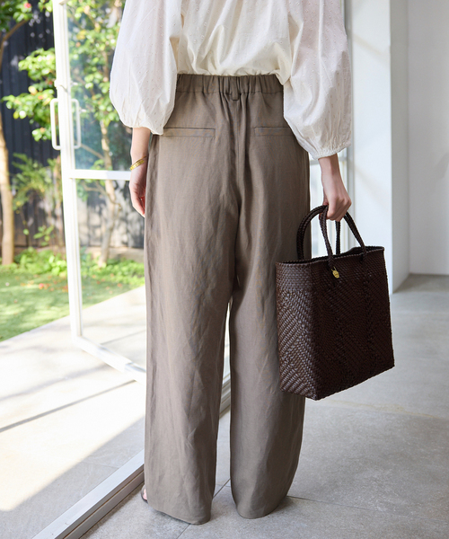SLOBE IENA(スローブイエナ)の「《セットアップ対応可》リネン混パンツ(その他パンツ・レディース・ブラック/カーキ・36/38)」の20枚目の写真