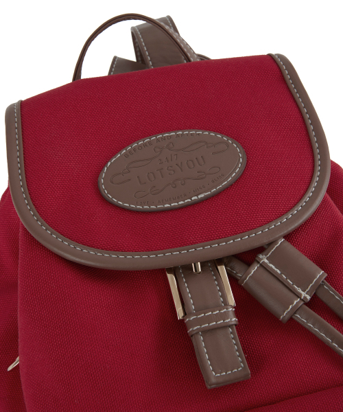 LOTSYOU(ロッツユー)の「Nostalgia Canvas Backpack Red(バックパック/リュック・レディース・その他・ONESIZE)」の5枚目の写真