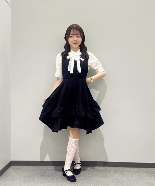 F i.n.t（フィント）の「ボリュームフリルヘムミニジャンパースカート/fint フィント（ジャンパースカート・レディース・ブラック/グレー・FREE）」の11枚目の写真