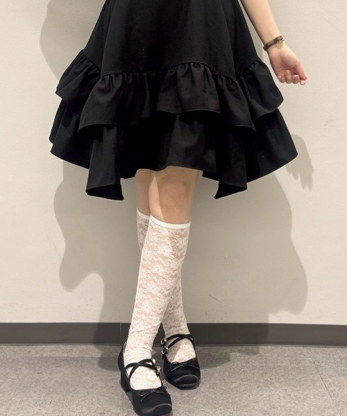 F i.n.t（フィント）の「ボリュームフリルヘムミニジャンパースカート/fint フィント（ジャンパースカート・レディース・ブラック/グレー・FREE）」の17枚目の写真