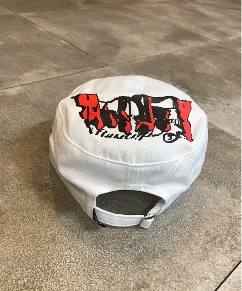 Evo+Revo(エボレボ)の「”クラシック感がイケてる”ピルボックスキャップ/ロゴキャップ(キャップ・メンズ・ネイビー/レオパード/ブラック/チェック/ダークネイビー/グリーン/ブラウン/ブラック系1/レッド・フリ-)」の18枚目の写真
