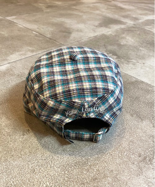 Evo+Revo(エボレボ)の「”クラシック感がイケてる”ピルボックスキャップ/ロゴキャップ(キャップ・メンズ・ネイビー/レオパード/ブラック/チェック/ダークネイビー/グリーン/ブラウン/ブラック系1/レッド・フリ-)」の19枚目の写真