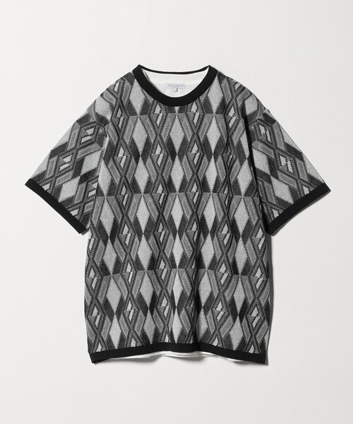 A DAY IN THE LIFE UNITED ARROWS(アデイインザライフユナイテッドアローズ)の「アブストラクト レイヤード リラックス カットソー-ウォッシャブル-<A DAY IN THE LIFE>(ニット/セーター・メンズ・ベージュ/ネイビー/ブラック・L/M)」の2枚目の写真