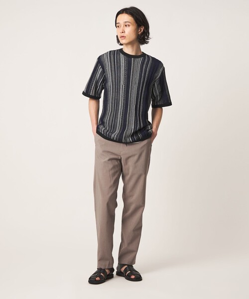 A DAY IN THE LIFE UNITED ARROWS(アデイインザライフユナイテッドアローズ)の「アブストラクト レイヤード リラックス カットソー-ウォッシャブル-<A DAY IN THE LIFE>(ニット/セーター・メンズ・ベージュ/ネイビー/ブラック・L/M)」の9枚目の写真