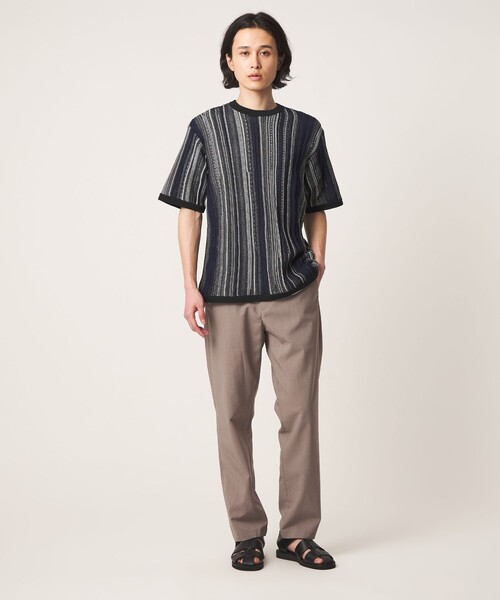 A DAY IN THE LIFE UNITED ARROWS(アデイインザライフユナイテッドアローズ)の「アブストラクト レイヤード リラックス カットソー-ウォッシャブル-<A DAY IN THE LIFE>(ニット/セーター・メンズ・ベージュ/ネイビー/ブラック・L/M)」の10枚目の写真