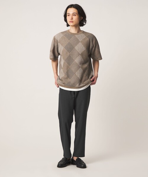 A DAY IN THE LIFE UNITED ARROWS(アデイインザライフユナイテッドアローズ)の「アブストラクト レイヤード リラックス カットソー-ウォッシャブル-<A DAY IN THE LIFE>(ニット/セーター・メンズ・ベージュ/ネイビー/ブラック・L/M)」の12枚目の写真