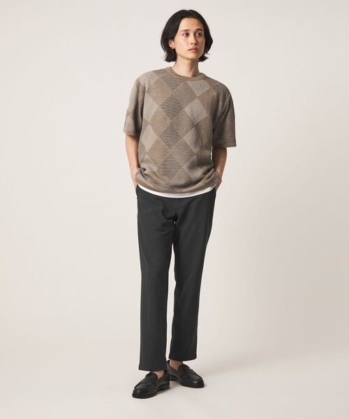 A DAY IN THE LIFE UNITED ARROWS(アデイインザライフユナイテッドアローズ)の「アブストラクト レイヤード リラックス カットソー-ウォッシャブル-<A DAY IN THE LIFE>(ニット/セーター・メンズ・ベージュ/ネイビー/ブラック・L/M)」の13枚目の写真
