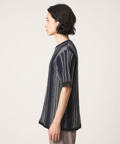 A DAY IN THE LIFE UNITED ARROWS(アデイインザライフユナイテッドアローズ)の「アブストラクト レイヤード リラックス カットソー-ウォッシャブル-<A DAY IN THE LIFE>(ニット/セーター・メンズ・ベージュ/ネイビー/ブラック・L/M)」の15枚目の写真