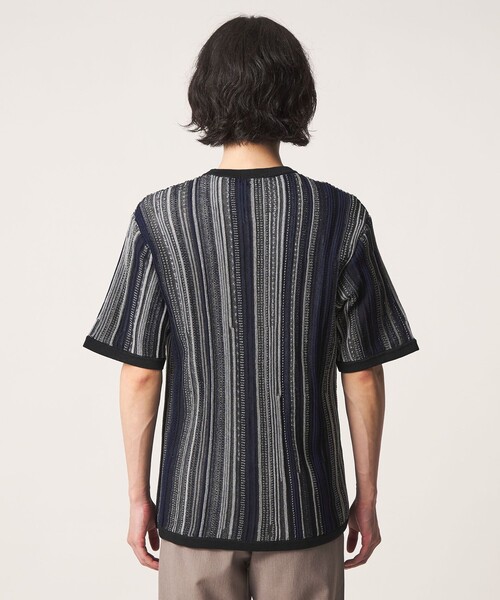 A DAY IN THE LIFE UNITED ARROWS(アデイインザライフユナイテッドアローズ)の「アブストラクト レイヤード リラックス カットソー-ウォッシャブル-<A DAY IN THE LIFE>(ニット/セーター・メンズ・ベージュ/ネイビー/ブラック・L/M)」の16枚目の写真