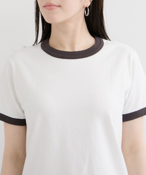 Healthknit（ヘルスニット）の「【Healthknit/ヘルスニット】Ringer Crewneck S/S（Tシャツ/カットソー・レディース・ブラック系その他2/ブルー系その他/ホワイト系その他・FREE）」の16枚目の写真