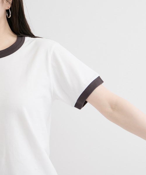 Healthknit（ヘルスニット）の「【Healthknit/ヘルスニット】Ringer Crewneck S/S（Tシャツ/カットソー・レディース・ブラック系その他2/ブルー系その他/ホワイト系その他・FREE）」の17枚目の写真