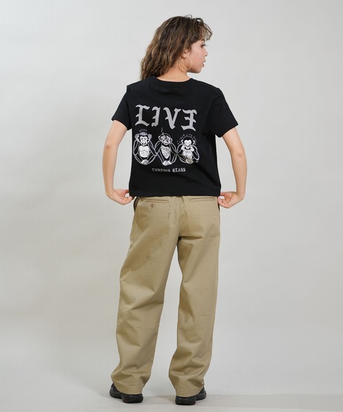 LURKING CLASS（ラーキングクラス）の「【ムラサキスポーツ限定】LURKING CLASS/ラーキングクラス 半袖 Tシャツ クロップド丈 LIV3 MINI S/S TEE ST26STM02W（Tシャツ/カットソー・レディース・ブラック/ホワイト・L/M）」の14枚目の写真