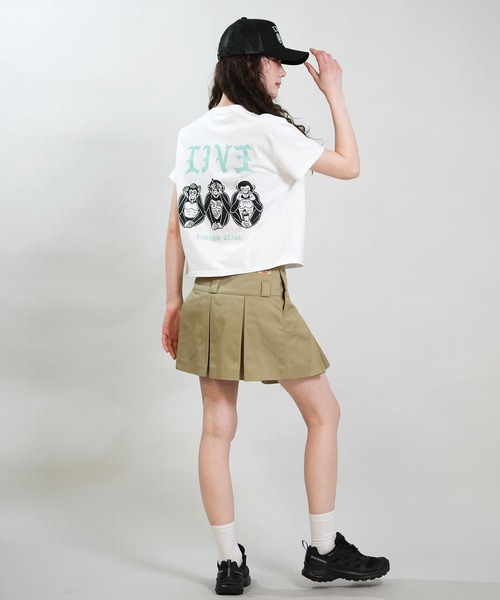 LURKING CLASS（ラーキングクラス）の「【ムラサキスポーツ限定】LURKING CLASS/ラーキングクラス 半袖 Tシャツ クロップド丈 LIV3 MINI S/S TEE ST26STM02W（Tシャツ/カットソー・レディース・ブラック/ホワイト・L/M）」の9枚目の写真