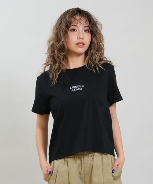 LURKING CLASS（ラーキングクラス）の「【ムラサキスポーツ限定】LURKING CLASS/ラーキングクラス 半袖 Tシャツ クロップド丈 LIV3 MINI S/S TEE ST26STM02W（Tシャツ/カットソー・レディース・ブラック/ホワイト・L/M）」の10枚目の写真