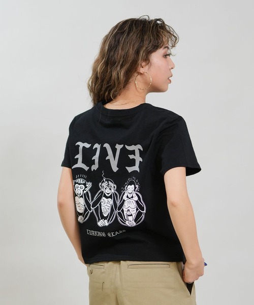 LURKING CLASS（ラーキングクラス）の「【ムラサキスポーツ限定】LURKING CLASS/ラーキングクラス 半袖 Tシャツ クロップド丈 LIV3 MINI S/S TEE ST26STM02W（Tシャツ/カットソー・レディース・ブラック/ホワイト・L/M）」の11枚目の写真